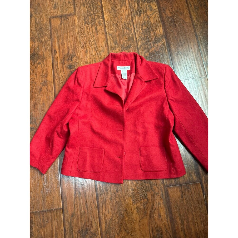 Vintage Appleseed's Red 100% Virgin Wool Blazer – Made in Romania – Size 18P
